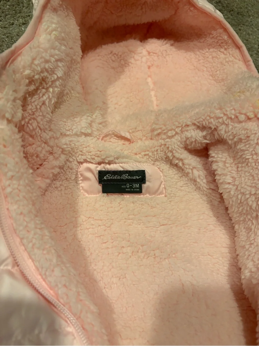 0-3m Pink Hooded Snowsuit One-Piece